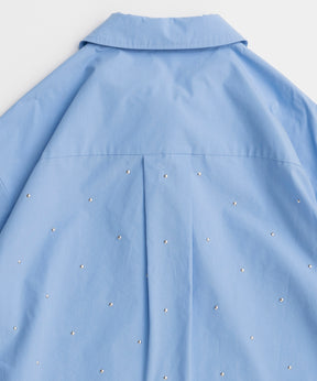 [2026Summer PRE-ORDER]Studded Half-Sleeve Bow Tie Shirt