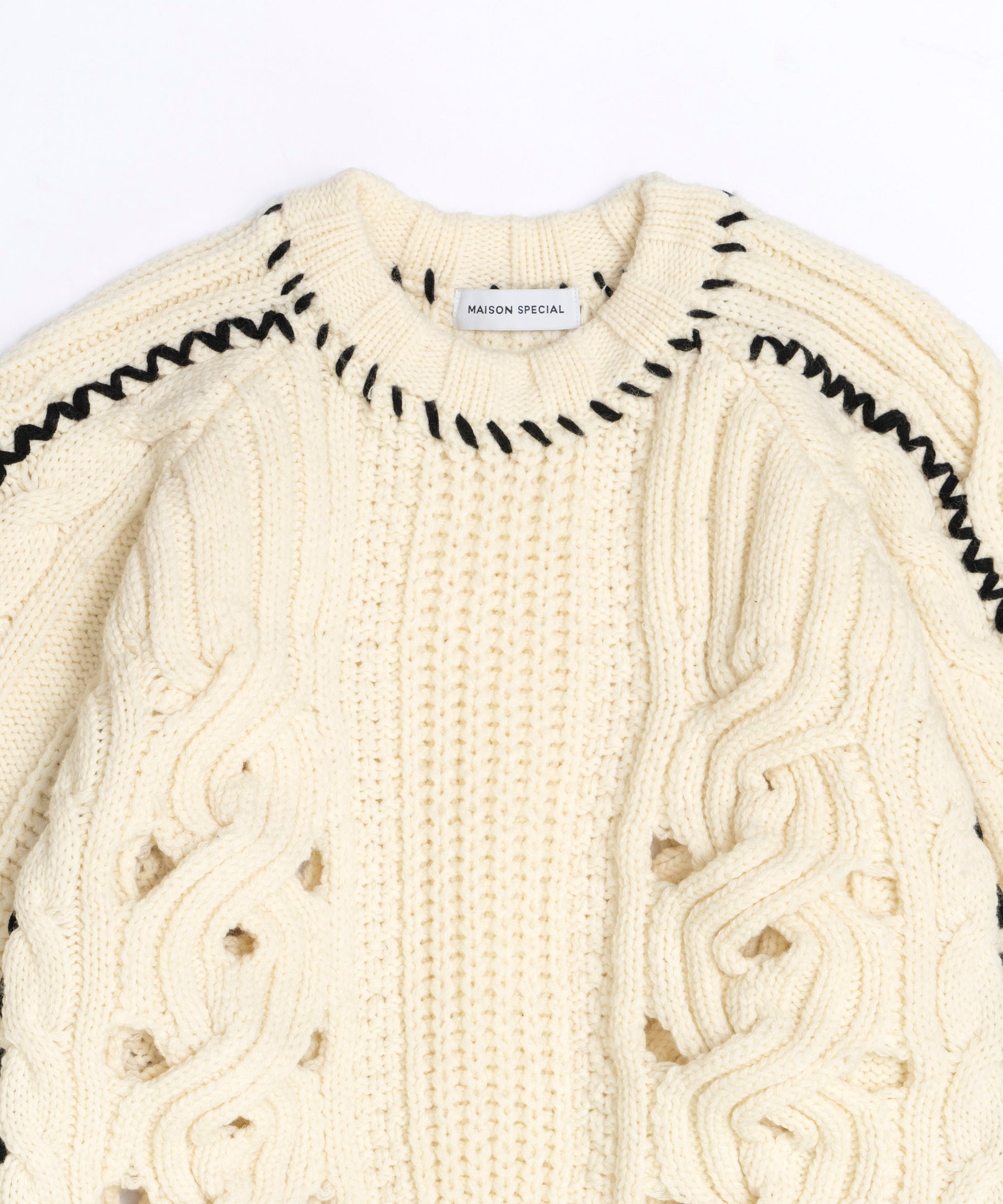 Hand Stitch Popcorn Cable Knit/ハンドステッチポップコーンケーブル