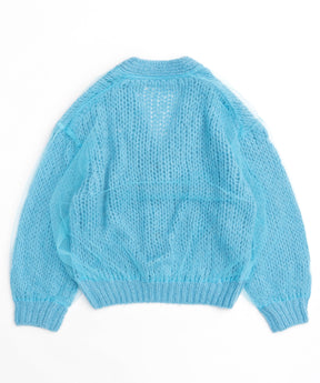 【24AUTUMN PRE-ORDER】Tulle Layered Low Gauge Reversible Knit Cardigan
