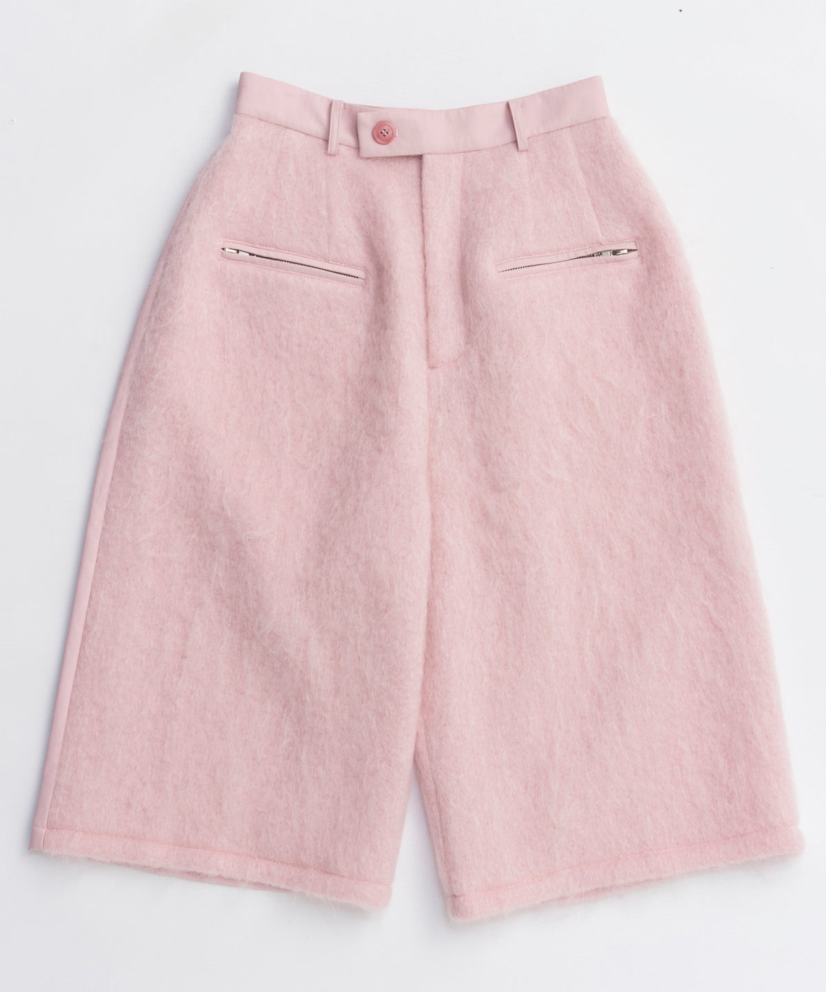 Leather And Fur Combination Shorts