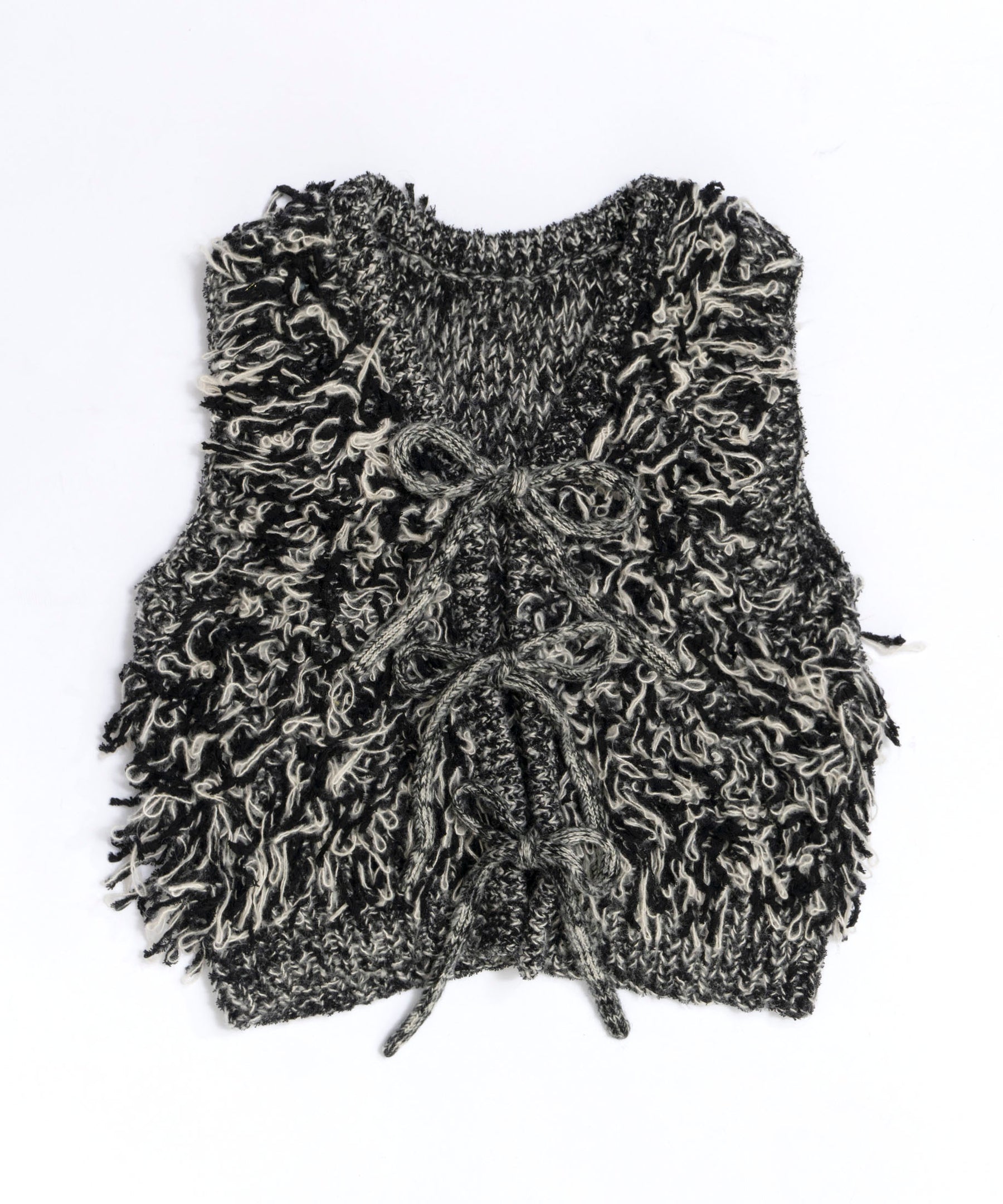 2way Tape Yarn Loop Knit Vest