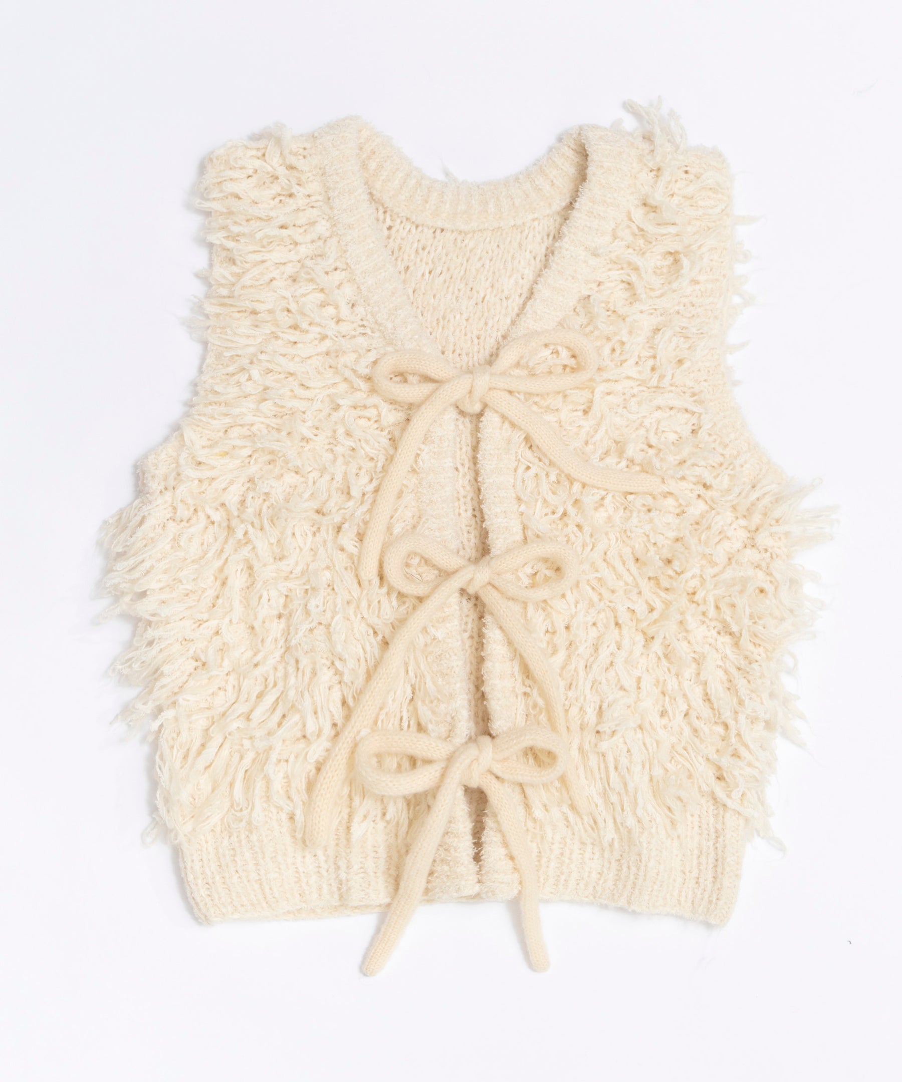 2way Tape Yarn Loop Knit Vest