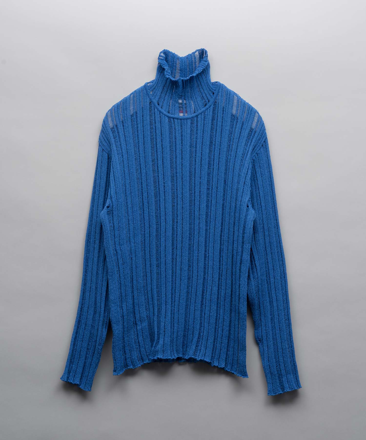 [24AW Pre-Order] Pinori Long Space-Dye Gradation Prime-Over Crew Neck Knit Pullover.