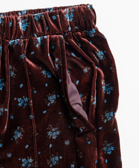 【26WINTER PRE-ORDER】Lace-Trim Velour Wrap Skirt Pants