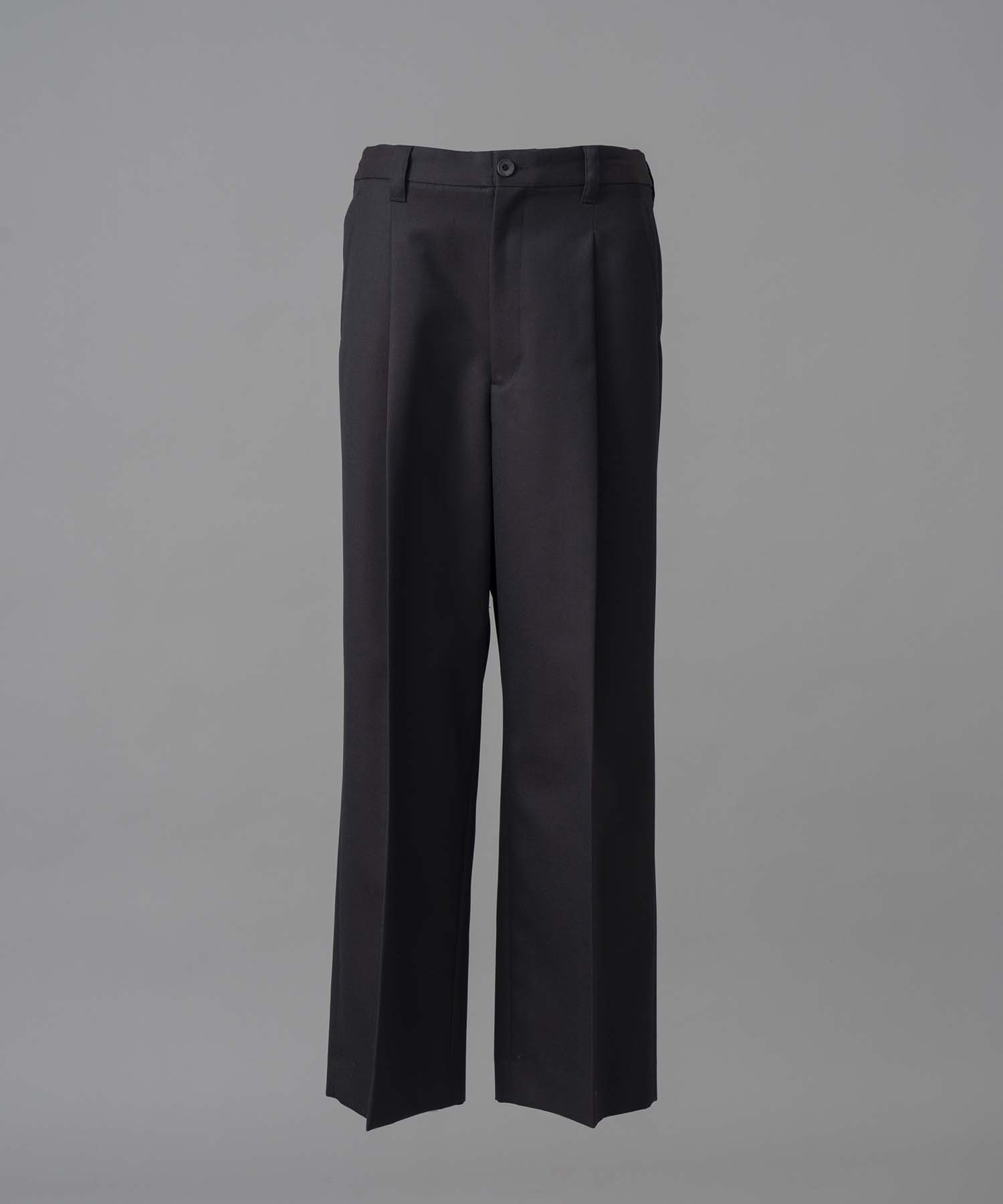 4 Colors CHAMBRAY WASHABLE WOOL PRIME-WIDE ONE TUCK PANTS