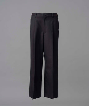 4 Colors CHAMBRAY WASHABLE WOOL PRIME-WIDE ONE TUCK PANTS