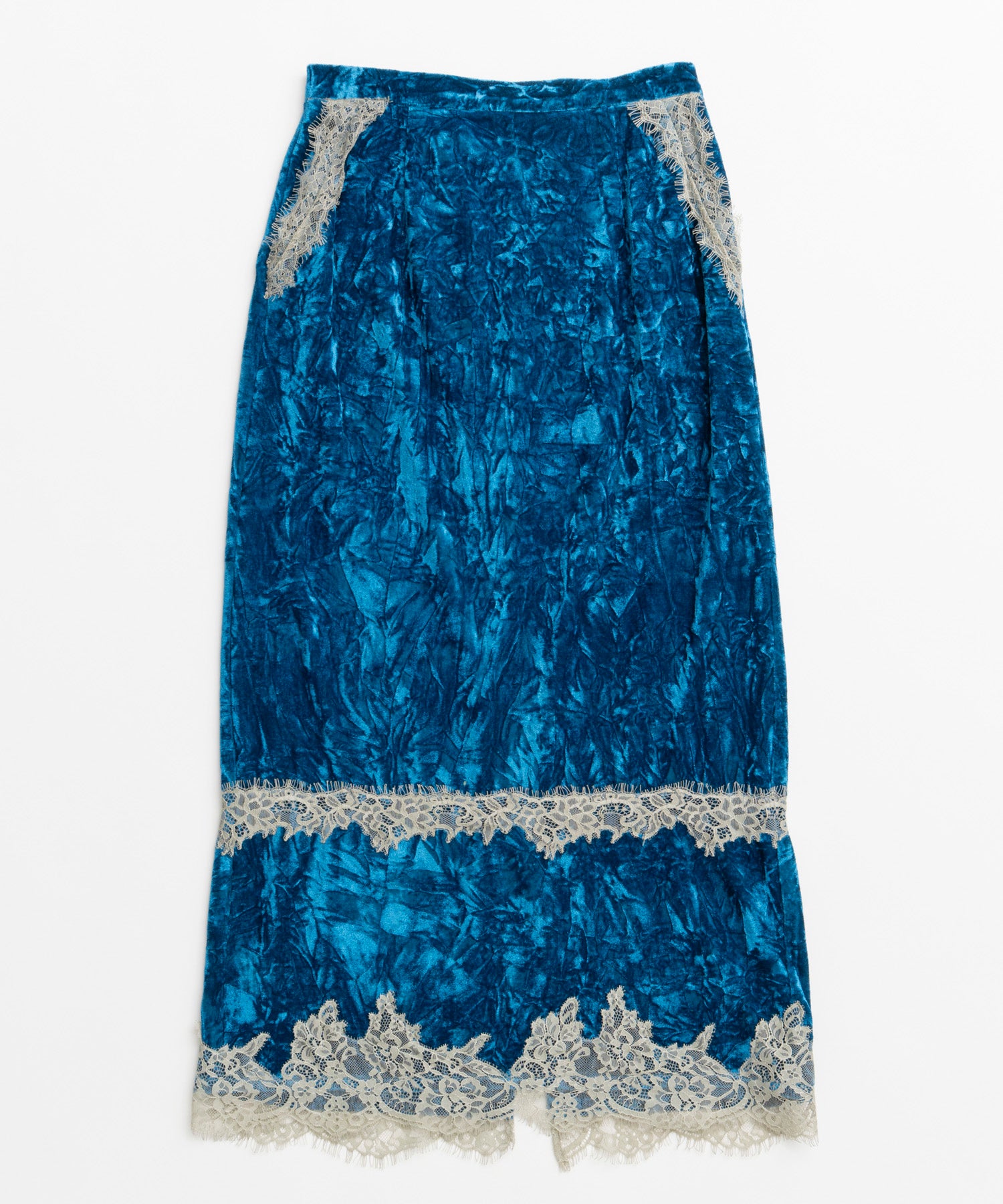 【26WINTER COLLECTION】Crushed Velour Lace Skirt