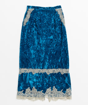 【26WINTER COLLECTION】Crushed Velour Lace Skirt