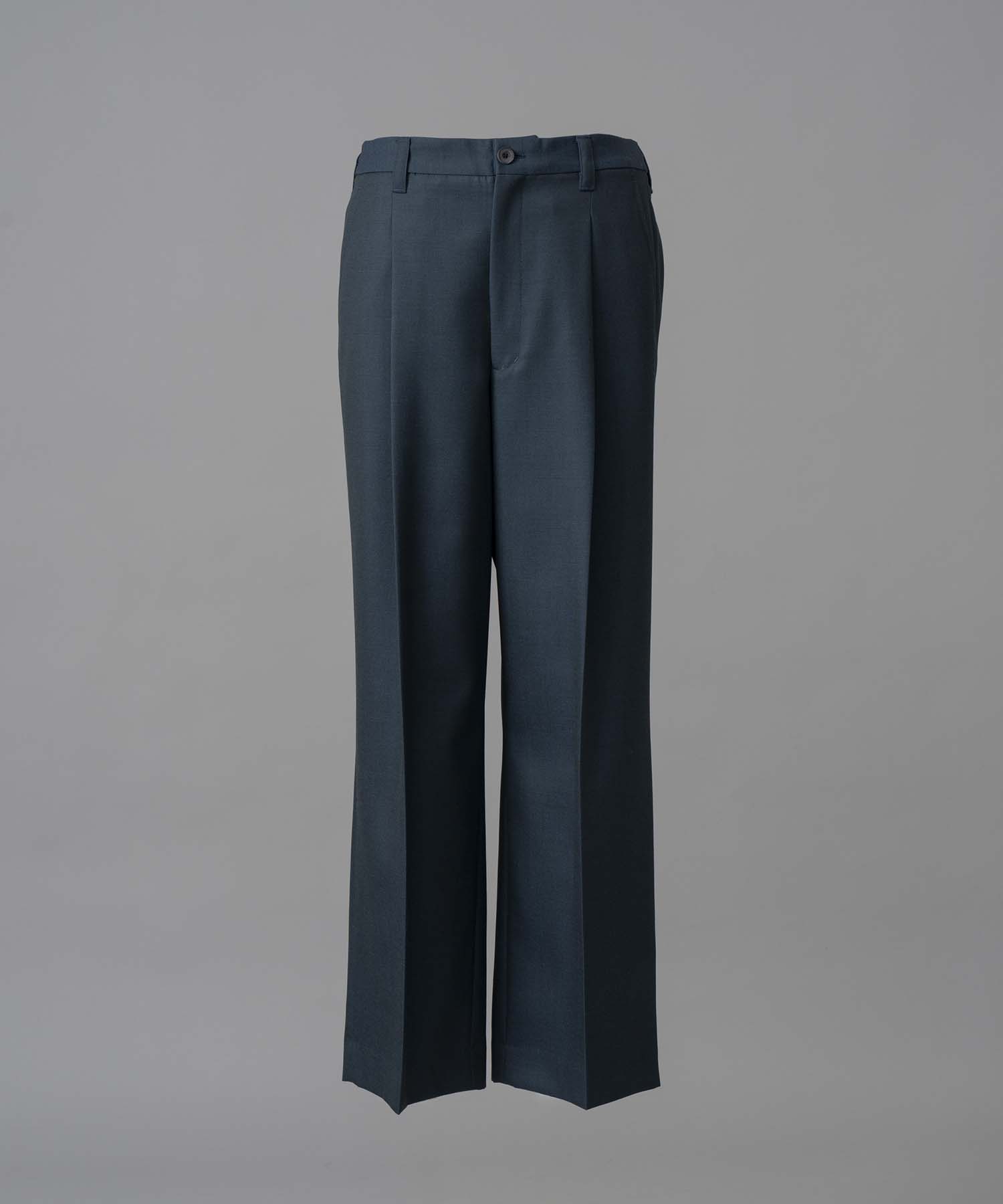 4 Colors Chambray Washable Wool Prime-Wide One Tuck Pants