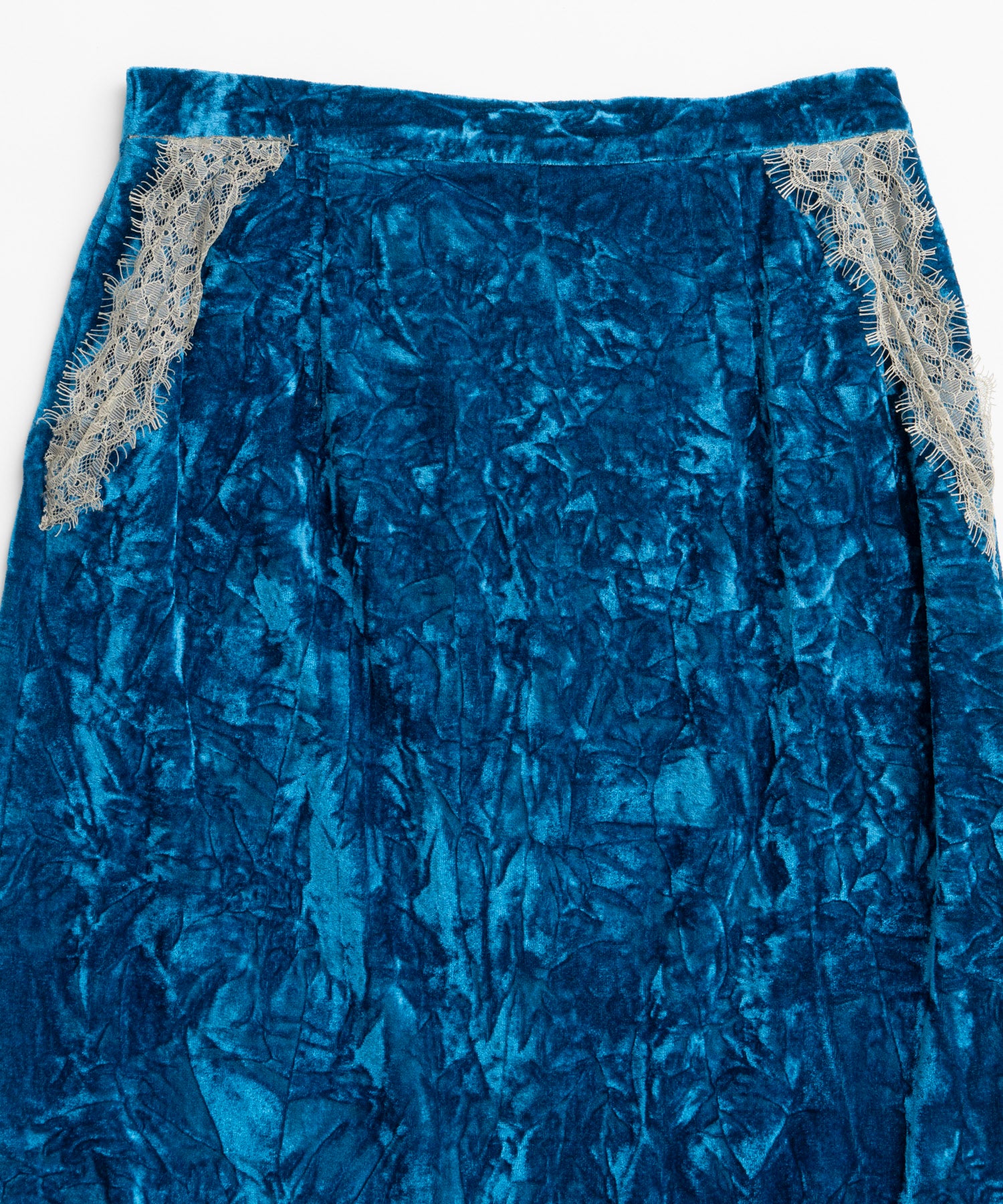 【26WINTER COLLECTION】Crushed Velour Lace Skirt
