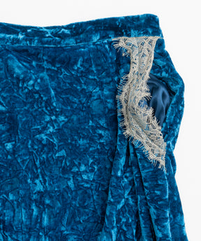 【26WINTER COLLECTION】Crushed Velour Lace Skirt
