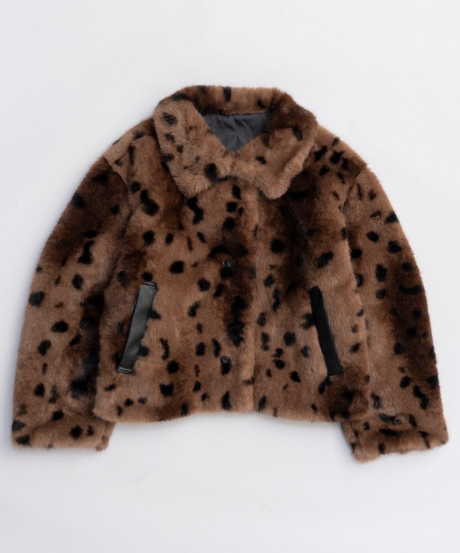 [25WINTER PRE-ORDER] Animal Pattern Faux Fur Coat