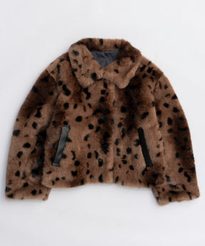 [25WINTER PRE-ORDER] Animal Pattern Faux Fur Coat