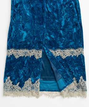 【26WINTER COLLECTION】Crushed Velour Lace Skirt