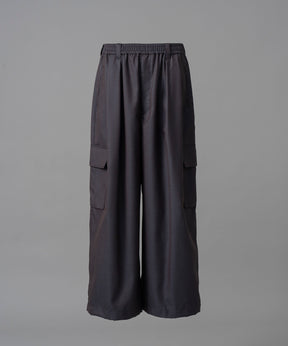 4 Colors CHAMBRAY WASHABLE WOOL PRIME-WIDE CARGO PANTS