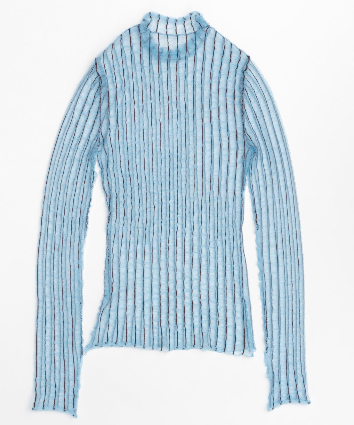 【24AUTUMN PRE-ORDER】Shirring Stripe Sheer Knitwear