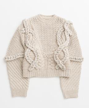 【26WINTER COLLECTION】Cable Hand-Knit Top