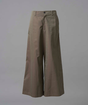 120/2/2/2/2/2/SUVIN COTTON GABARDINE BUGGY WIDE PANTS