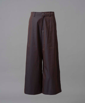 120/2/2/2/2/2/SUVIN COTTON GABARDINE BUGGY WIDE PANTS