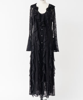 【26WINTER COLLECTION】Multi-Ruffle Lace Dress