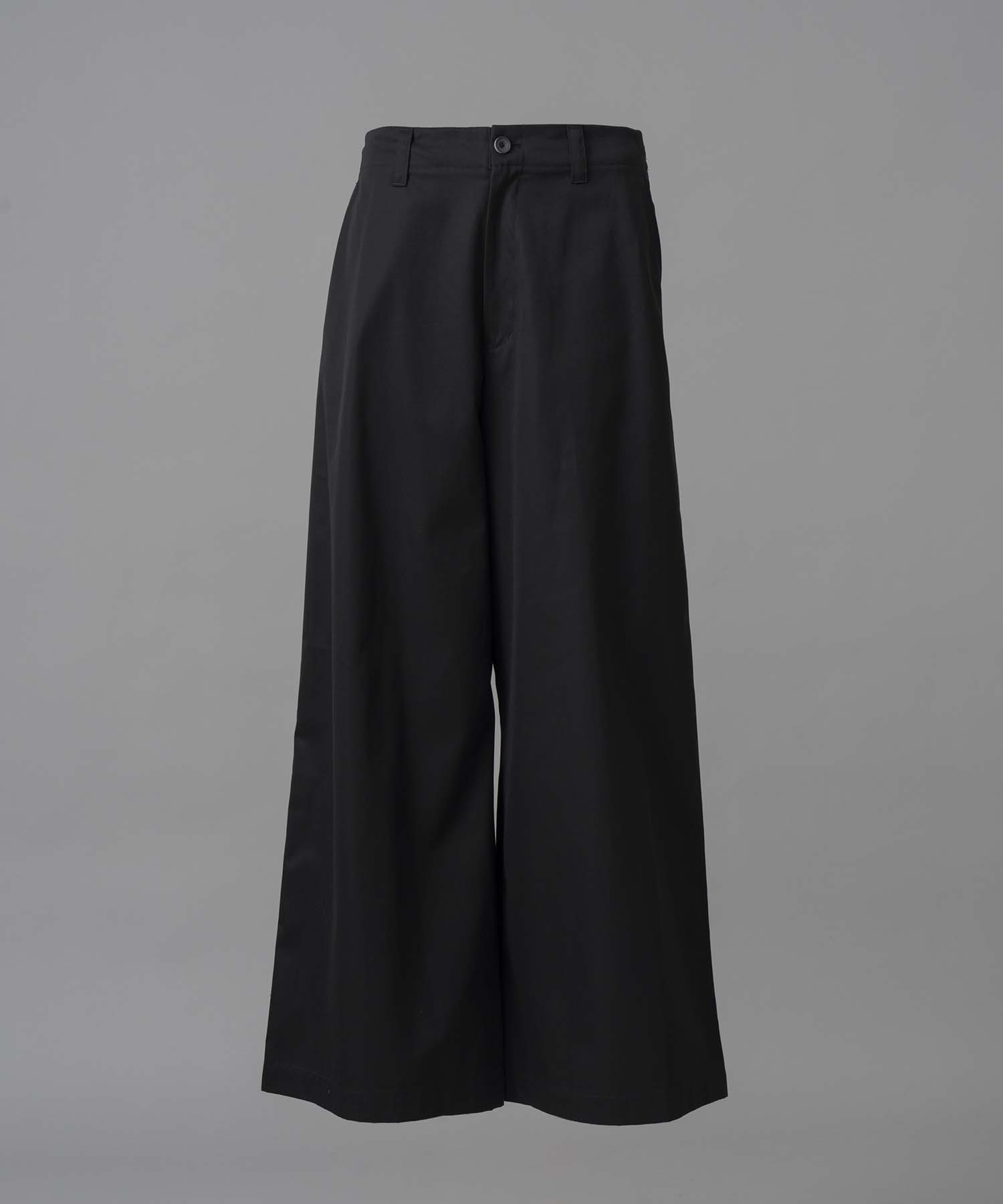 120/2/2/2/2/2/SUVIN COTTON GABARDINE BUGGY WIDE PANTS