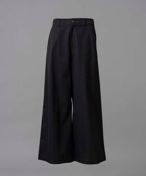 120/2/2/2/2/2/SUVIN COTTON GABARDINE BUGGY WIDE PANTS