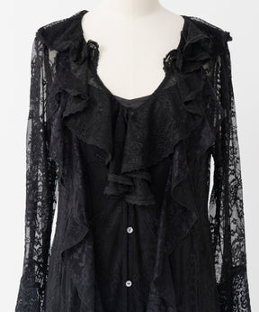 【26WINTER COLLECTION】Multi-Ruffle Lace Dress