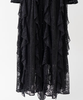 【26WINTER COLLECTION】Multi-Ruffle Lace Dress