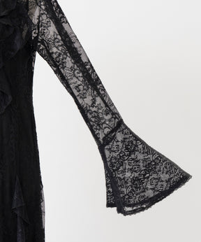 【26WINTER COLLECTION】Multi-Ruffle Lace Dress