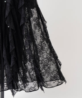 【26WINTER COLLECTION】Multi-Ruffle Lace Dress