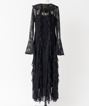 【26WINTER COLLECTION】Multi-Ruffle Lace Dress
