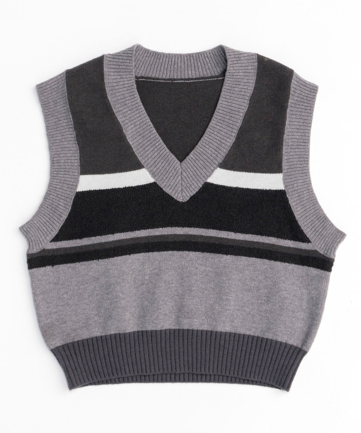 【24AUTUMN PRE-ORDER】Bicolor Knit  Vest