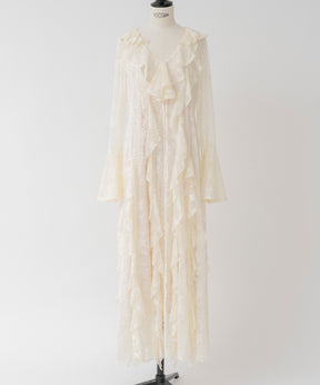 【26WINTER COLLECTION】Multi-Ruffle Lace Dress