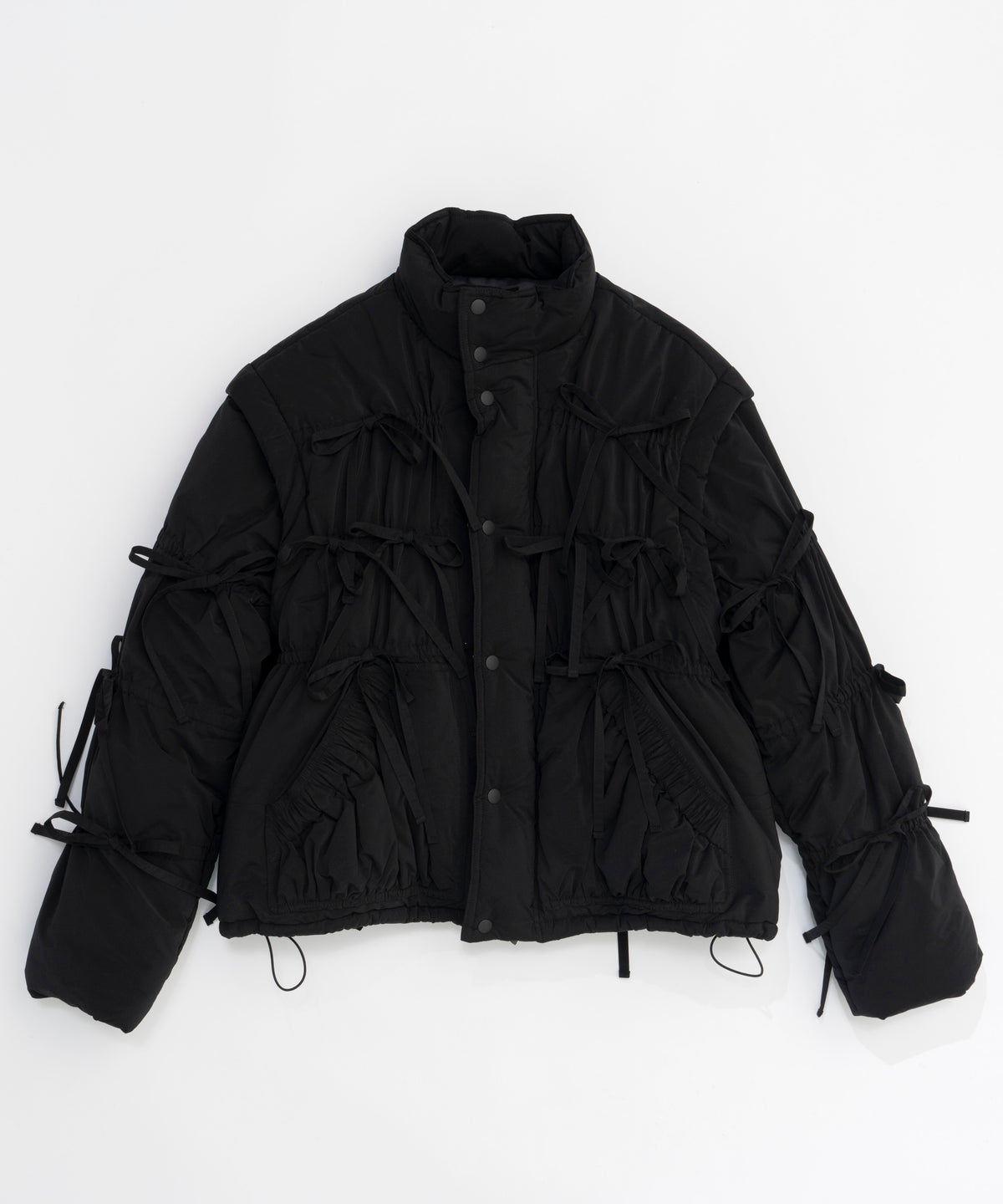 【24AUTUMN PRE-ORDER】2way Ribbon Puffer Jacket