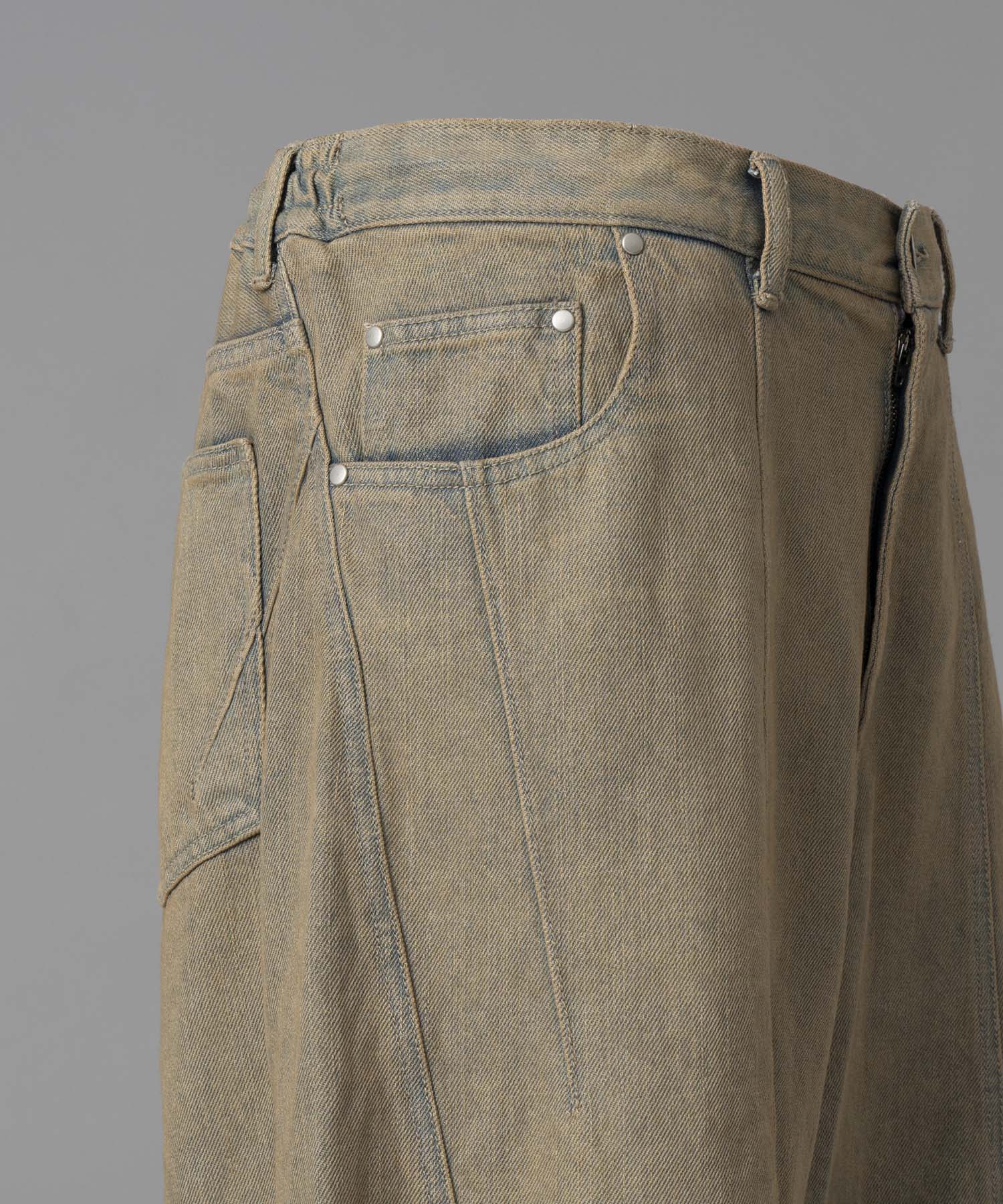 Three-Dimensional Cutting Denim Pants