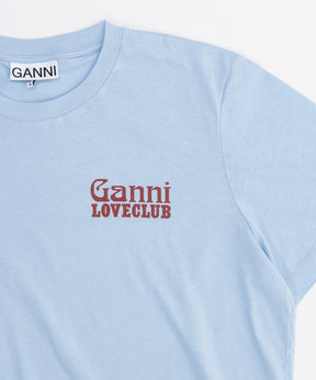【GANNI】Thin Jersey Loveclub Relaxed T-shirt