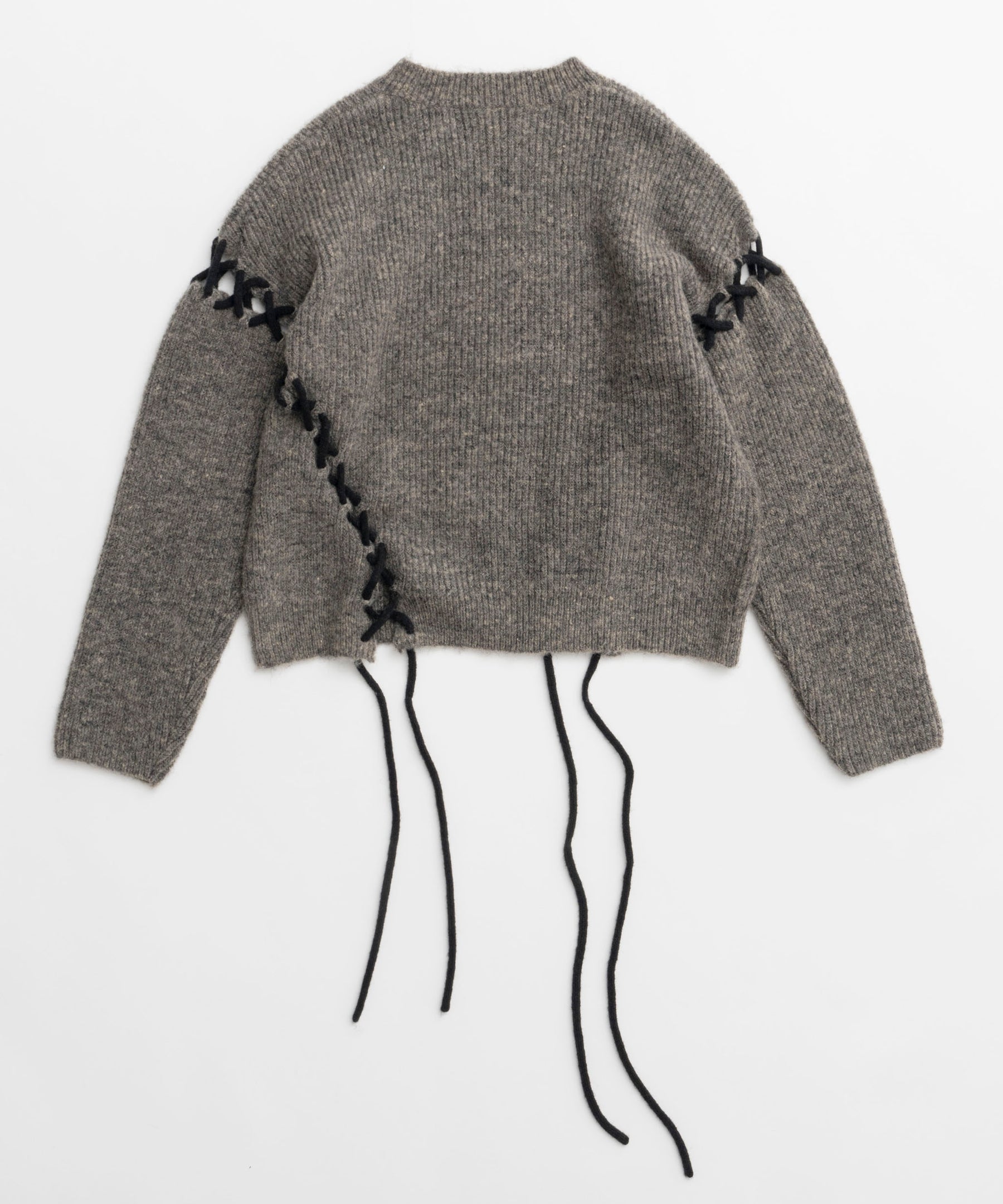 【24WINTER PRE-ORDER】Lace Up Knit Tops