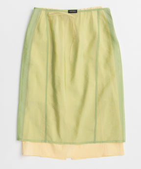 Sheer Layered Color Skirt
