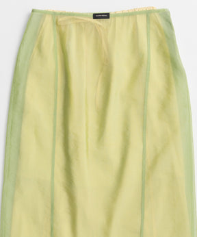 Sheer Layered Color Skirt