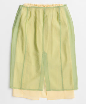 Sheer Layered Color Skirt