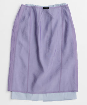 Sheer Layered Color Skirt