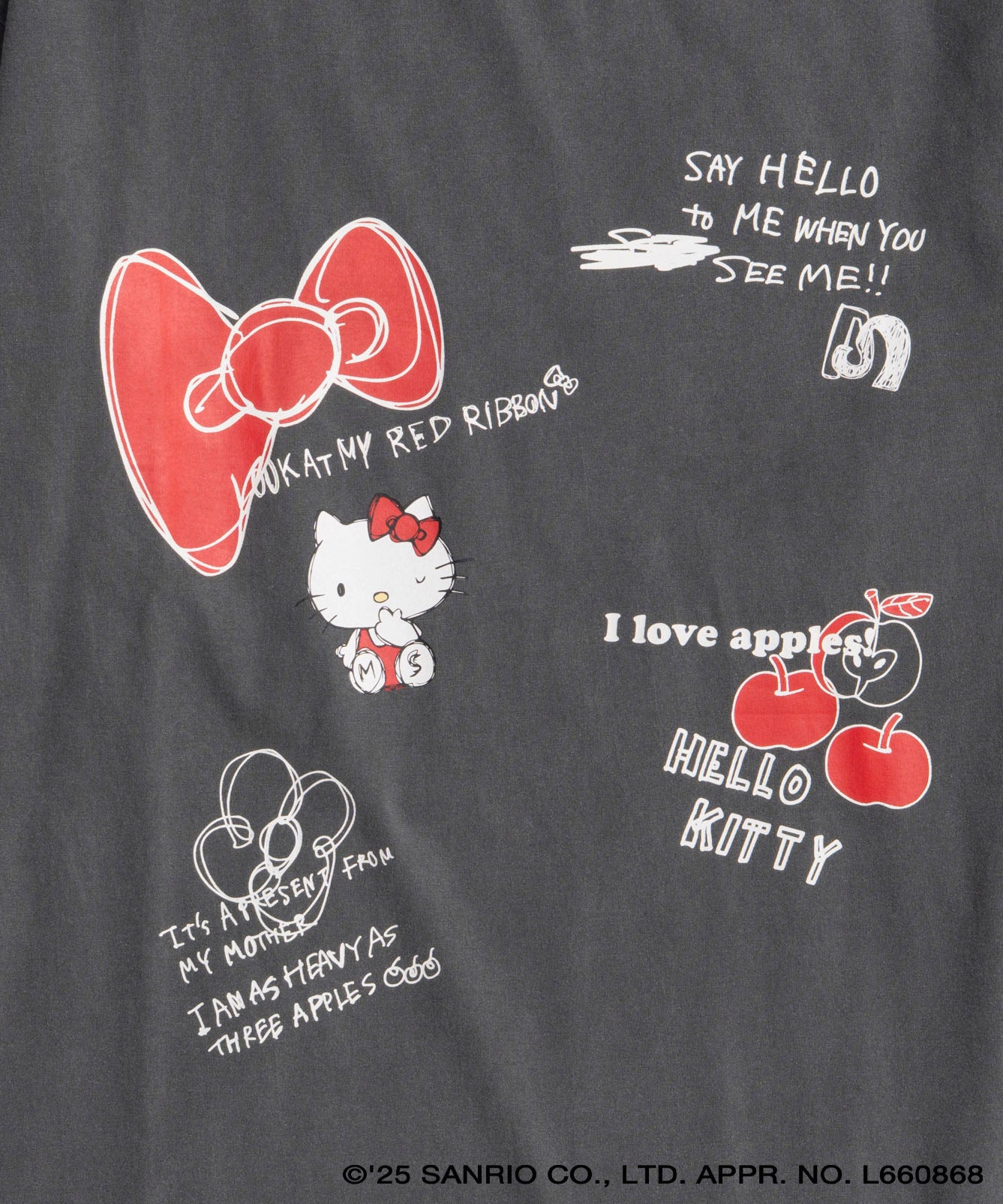 [HELLO KITTY × MAISON SPECIAL] HELLO KITTY Hand iIllust Long-Sleeve T-Shirt