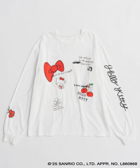 [HELLO KITTY × MAISON SPECIAL] HELLO KITTY Hand iIllust Long-Sleeve T-Shirt