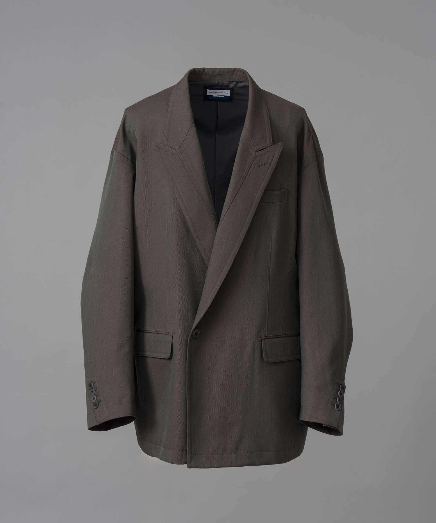 【24AW PRE-ORDER】Chambray Wool Prime-Over Three-Dimensional Cutting Tailored Jacket