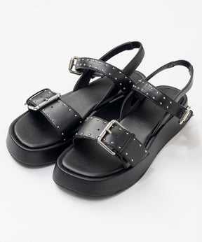 【26SPRING PRE-ORDER】Studded Wide Belt Sandals