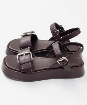 【26SPRING PRE-ORDER】Studded Wide Belt Sandals