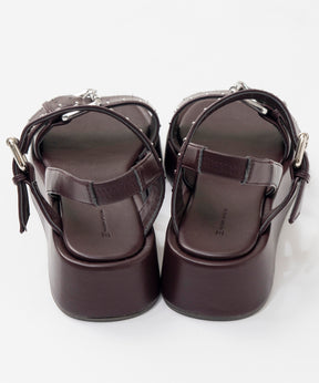 【26SPRING PRE-ORDER】Studded Wide Belt Sandals
