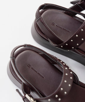 【26SPRING PRE-ORDER】Studded Wide Belt Sandals