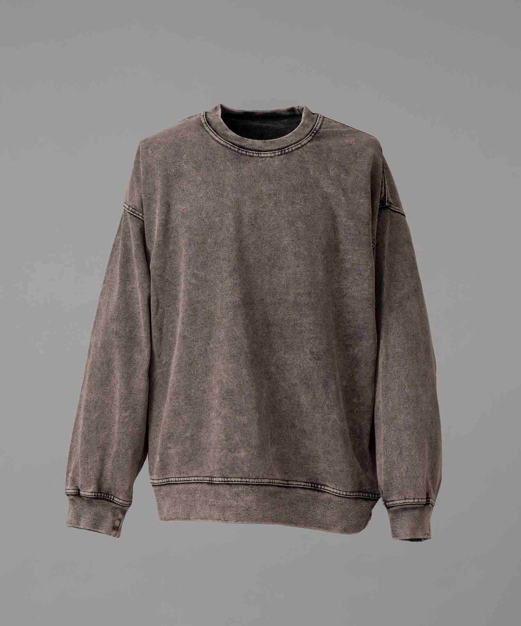 24AW PRE-ORDER】Chemical Over-Dye Heavy-Weight Sweat Prime-Over Crew N