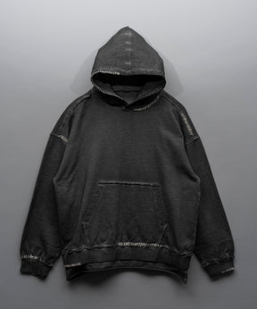 [24AW Pre-Order] HEAVY-WEIGHT SWEAT EMBROIDERY DAMAGE OVER-DYE HOODIE